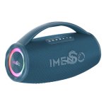 Caixa De Som Portátil Bt Imenso X38 80w Ipx6 Rgb Cor Azul